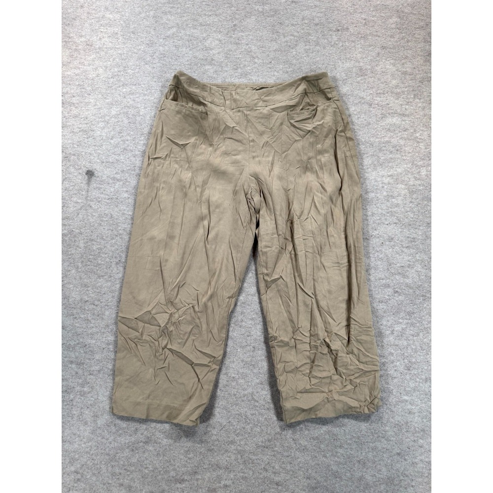 Time And tru Millennium Capri Pants Womens Medium (8-10) Beige Rayon Stretch